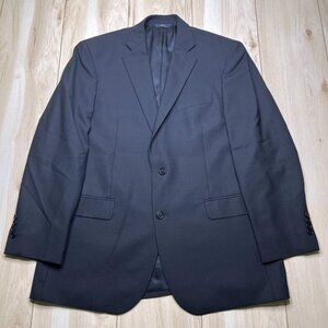 346 Brooks Brother Mens Black Regular Stretch Woolen Sport Coat Blazer Size 42R